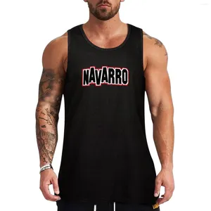 Herrtankstoppar Navarro Cheer Logo - Black Top Gym Man Sleeveless Vest Men Sports T -shirt