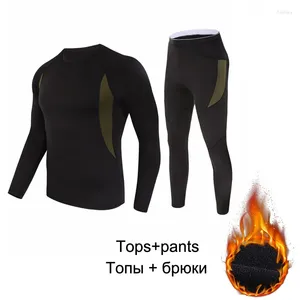 Men's Thermal Underwear Winter Top Quality Men Sets Compression Fleece Sweat Quick Drying Clothing