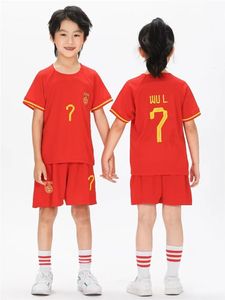 24 Boy Girl China Shirt Rugby Soccer Jerseys High Quality Home Away CFA City Kit Kids Kort ärmuniformer 240228