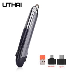 Mice Uthai Db10 New, 3rd Generation, 4th Generation Pen Mouse Wireless Handwriting Laser Pen Mouse Personality 2.4g Mouse