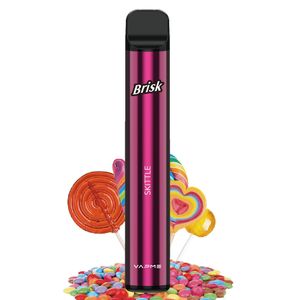 Authentic Vapme Brisk Bar 2500 Puffs Disposable Vape Pen Prefilled Vapes 10 Colors Vaper Electronic Cigarette 0%2%3%5% Nicotine Vapers