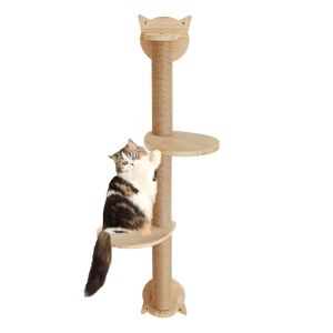 Scratchers Cat Tree With Scratching Posts 2 Perches Platforms Wall Mounted Sisal Scratcher Hammock For Cats Kittens Climb Play Rest