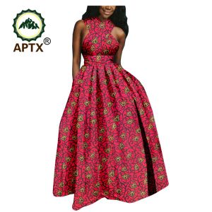 Abito abiti con stampa africana per le donne Ankara moda cotone lungo abito Maix casual allentato Dashiki donna festa abito da sposa 1A1925037