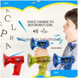 Rattles Mobiles Confortavelmente mantidos Megafone Voice Changer Amplificam suas 3 vozes diferentes Papel Cosplay Toy Fácil de transportar Nove 23112 Dhwqz