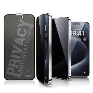 Magic Glass Box Privacy Protezione dello schermo per il telefono 15 14 13 12 11 Pro Max XS XR Antic Static ESD Scarico rapido 3S Vetro temperato senza imballaggio