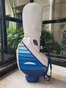 Golftaschen blau Cart Bags Unisex Wasserdichtes Material mit großem Durchmesser und großem Fassungsvermögen Kontaktieren Sie uns, um Bilder mit LOGO anzusehen