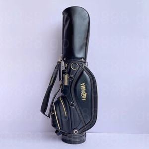 黒いゴルフバッグカートバッグユニセックスクラブバッグ大幅な直径と大容量の防水材