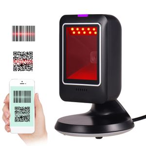 MP6300Y 1D2DQR Omnidirectional Barcode Scanner USB Wired Bar Code Reader CMOS Image Hand-Free for Supermarket Bookstore Retail 240229