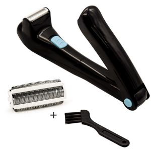 Shaves Homens de barbear 180 graus dobráveis de cabelo elétrico de barbeador manual de bateria longa Manual de cabelo Removedor de cabelo