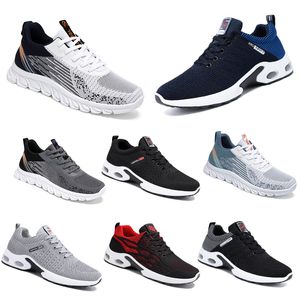 New Models Men Shoes Running Shoes Flat Series Soft Bule Gray Sports Seriesbreathable Confortável Surface redonda de malha de malha Gai