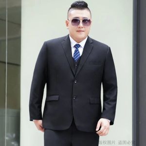 Kostymer 9xl jacka västbyxor 3 stycken passar fett plus storlek mäns senaste kappa pant design affärsuppsättning bröllopsklänning blazers intervju