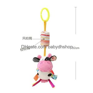 rattles mobiles 좋은 품질 Born Baby P Broin Baby P Stroller 만화 동물 장난감 교수형 벨 교육 024 개월 낙하 선물 Toddl Dh2xj