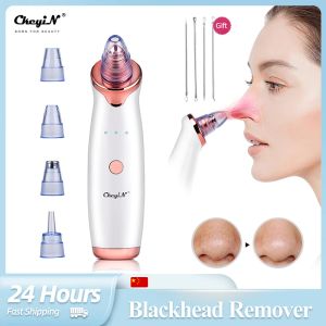 Removers Ckeyin Electric Blackhead Remover Vakuum ansikts akne renare pimple por rengöring enhet svart näsa punkt skönhet hudvård verktyg