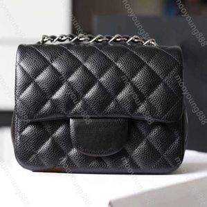 2024 10A TOP TIER QUALITY MINI MIPED FLAP BACERS WOMENS REAL LEALLE CAVIAR LAMBSKIN CLASSIC BLACK BASTERS CROVERS CROSSBODY COTTOR