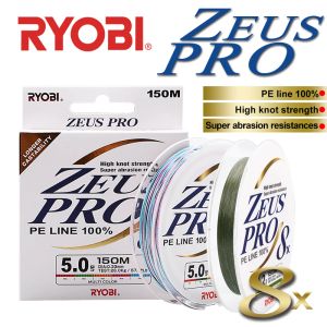 Linhas ZEUS PRO Multifilamento Linha De Pesca 8 Fios Trançado PE Linha 150m Verde 0.6 #5.0 # 10.6LB57.2LB Linha De Pesca Suave