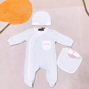 Designer-Baby-Einteiler, Lätzchen-Spuck-Kleidungsset, Baby-Strumpfhosen, Luxus-Overall, Baumwoll-Overall, Jungen- und Mädchen-Overall, Babydecke, 5-teilig, G4