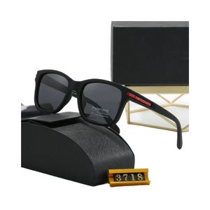 Designer sunglasses Men women fashion triangle luxury Full Frame Sunshade mirror polarized UV400 protection Glasses 3718With box