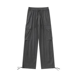 Multi functional trendy drawstring adjustable wide leg workwear pants for men and women