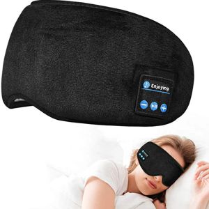 Hörlurar 3D trådlösa sovande hörlurar Sov hörlurar med mic trådlösa sömn hörlurar Bluetooth pannband ögonmask för Samsung Xiaomi