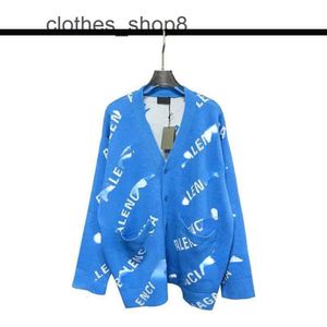 Hoodies High Mens Quality Balenciga Sweaters Sweaters Designer Takmodemärke Autumn och Winter Full Printed Sticked Car 0xaj