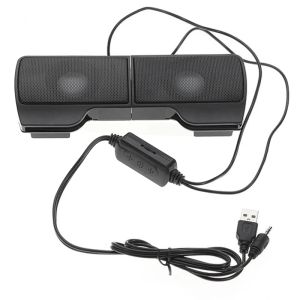 Högtalare Mini Portable USB Stereo Speakers Line Controller Soundbar For Laptop Mp3 Phone Music Player PC med Clip