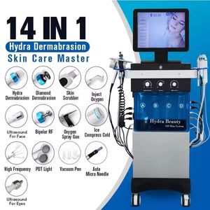 11 IN 1 H2O Dermabrasion Gesichtsmaschine Aqua Face Clean Mikrodermabrasion Professionelle Sauerstoff-Gesichtsausrüstung Kristall-Diamant-Wasser-Peeling-Gerät