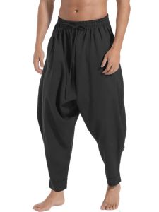 Pantaloni da uomo in cotone larghi hippie Boho Gypsy Aladdin Yoga Harem Pants