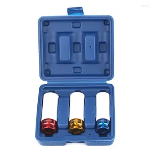 3pcs/set 메트릭 휠 보호기 충격 소켓 1/2 인치 드라이브 러그 너트 얇은 벽 키트 17mm-19mm-21mm