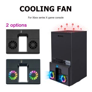 Fãs USB Powered Game Console RGB Ventilador de resfriamento para XBOX Series X Host Side Mount Vertical Cooler Radiador Heat Dissipador Acessórios de jogos