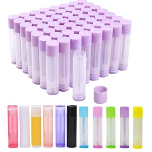 Bottles 50Pcs 5g/5ml Empty Refillable Twistup Lip Gloss Balm Lip Balm Tubes Plastic Lipstick Containers For DIY Chapsticks Solid Cream