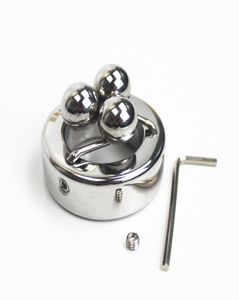 4 Sizes Scrotum Pendant Cockrings Torture Stretcher Scrotal Separator Pendants Ball Stretchers Stainless Steel Penis Bondage Ring 7342777