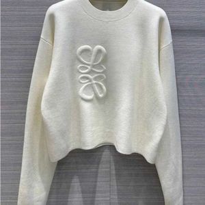 2024 New Womens Sweater Autumn Trendy Long-sleeved Top High-end Slim Pullover Coat Designer Sweater Women White Thin Knit Sweaters 23fw