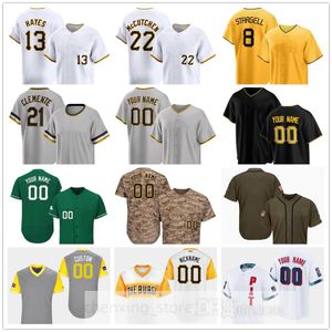 Costurado 2024 Jerseys de Beisebol Andrew 13 Ke'Bryan Hayes 3 Ji Hwan Bae 2 Connor Joe 54 Martin Perez 51 David Bednar 23 Mitch Keller 66 Jackson Wolf 67 Braxton Ashcraft