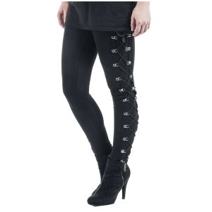 MEGGINGGINGI GOTICI IL MEGGINGGINI SEXY HOLlow Out Black Trousers Street Fashi