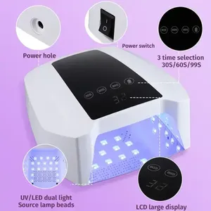 Nail Dryers 72w UV Gel Lamp LED Purple Light Dryer Therapy Machine Intelligent Sensor Wireless Charging Fast Drying