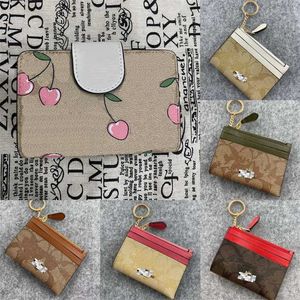 HOT coabag portafoglio ciliegia Borsa lunga classica Borsa in pelle moda donna Porta carte multi-card Porta carte di lusso con tracolla di design 230301