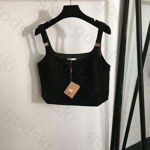 Abiti a canotta con lettera in metallo Abiti eleganti da donna a sottoveste larghi Top corti casual sexy Top alla caviglia estivi