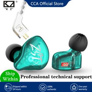 Cuffie KZ ZST X 1BA + 1DD Auricolari Inear Unità ibrida HIFI Bass Sports DJ Auricolari con cavo argentato Auricolari per ZST ZSN