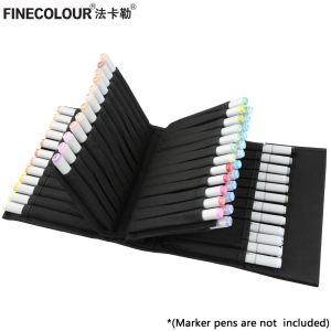 バッグFineColour Marker Pen Caseアートマーカーのための大きなジッパーバッグ