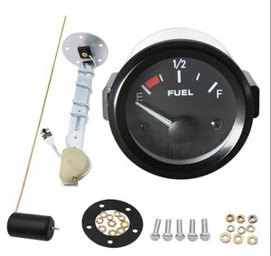 12V universal oil gauge 52MM black pointer oil level gauge with oil float