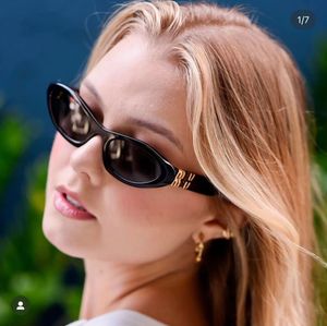 Miu Sunglasses cat eye Frame Miu Sunglasses Designer Womens Radiation Resistant Personality Mens Retro Glasses Board High Grade High Appearance Value