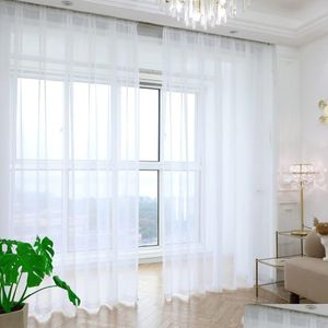Curtain Bileehome Solid White Tle Sheer Window For Living Room Theroom Modern Voile Organza Fabric Drapes 230306 Drop Delivery Dhpk9