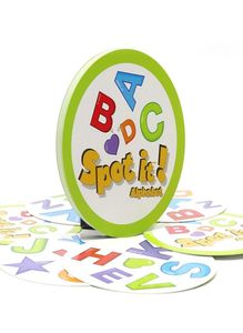 Giocattolo educativo spot it alfabeto 30 carte senza scatola di metallo per il divertimento della famiglia carta importata Dobble it gioco da tavolo giochi di carte3294355