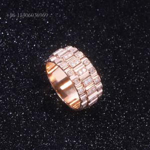 Xingguang 10k Solid Rose Gold Handmade Insert VVS D Color Moissnaite Pass Diamond Tester Ring