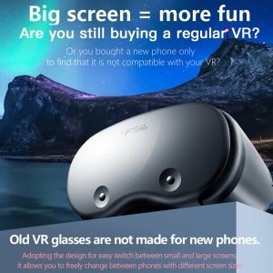 Enheter VRG Pro X7 Metaverse 3D VR Headset WideanGle Virtual Reality Glass för telefon