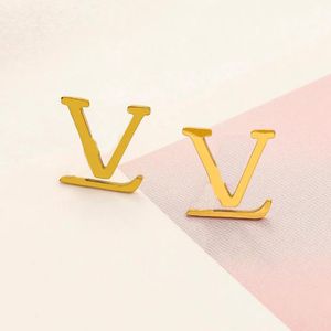 20 Style Luxury Brand 18K Gold Plated Designer Letter Stud Earrings Designer Earring Women Jewelry Accessories Fashion Party Wedding Loves Presents