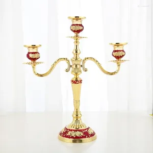 Świecowe uchwyty dekoracyjne Candelabra Vintage Stand For Flowers Jars Candelabros Dekoracja domu