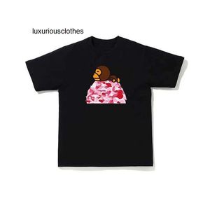 Herr t-shirts 2023 kvinnor och herr t-shirts baggy fat edition 100% bomull sommar camo andningsbar multifunktionell high street trend t-shirt mode bathing ape