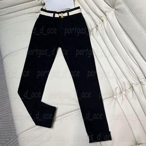 Luxus Designer Frauen Legging Hosen Schwarz Bleistift Hosen Frühling Elegante Marke Hohe Taille Frau Hosen