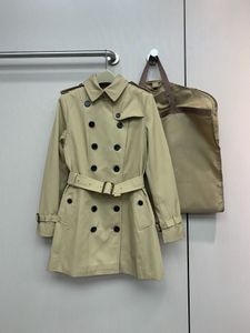 Mulheres Trench Coats Outerwear Longo corta-vento Casaco à prova de chuva Casaco xadrez trespassado de melhor qualidade Casacos cáqui Moda casaco de vento Roupas plus size